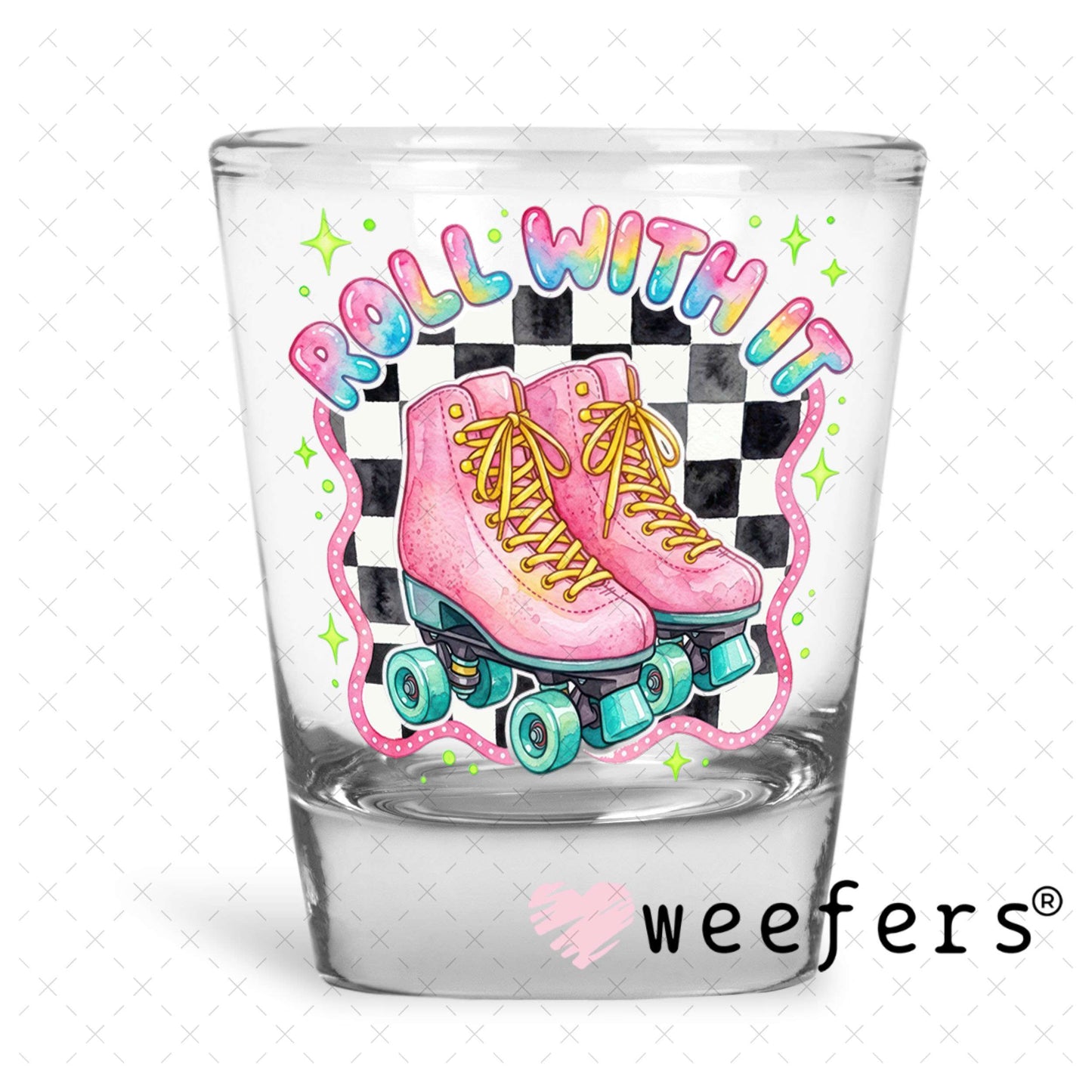 UV DTF Decal - Roll With It Pink and Teal Ornament Weefers