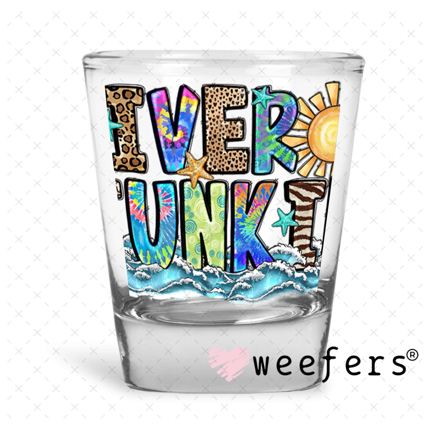 UV DTF Decal - River Junkie Shot Glass Heavy Base Weefers