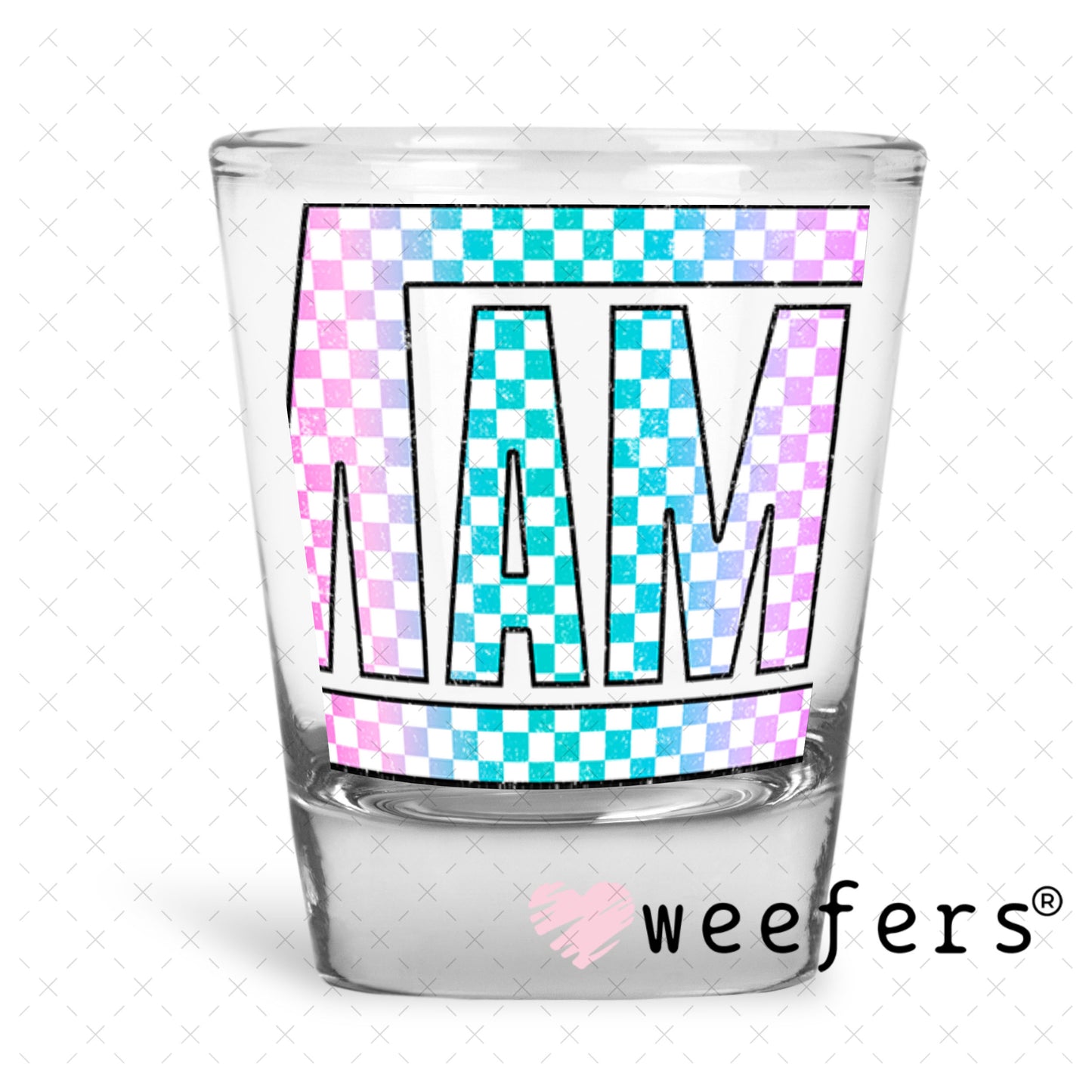 UV DTF Decal - Mama Retro Shot Glass Heavy Base Weefers