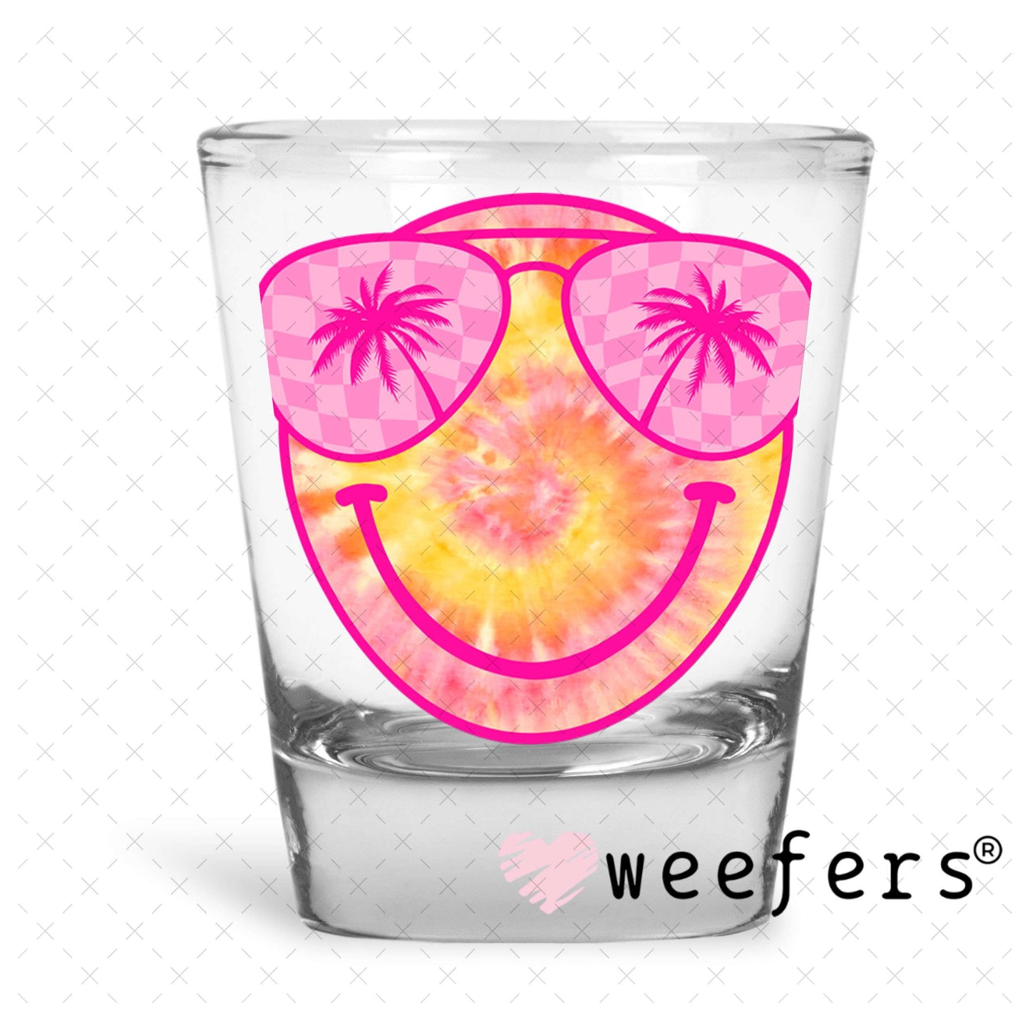 UV DTF Decal - Summer Smile Face Shot Glass Heavy Base Weefers