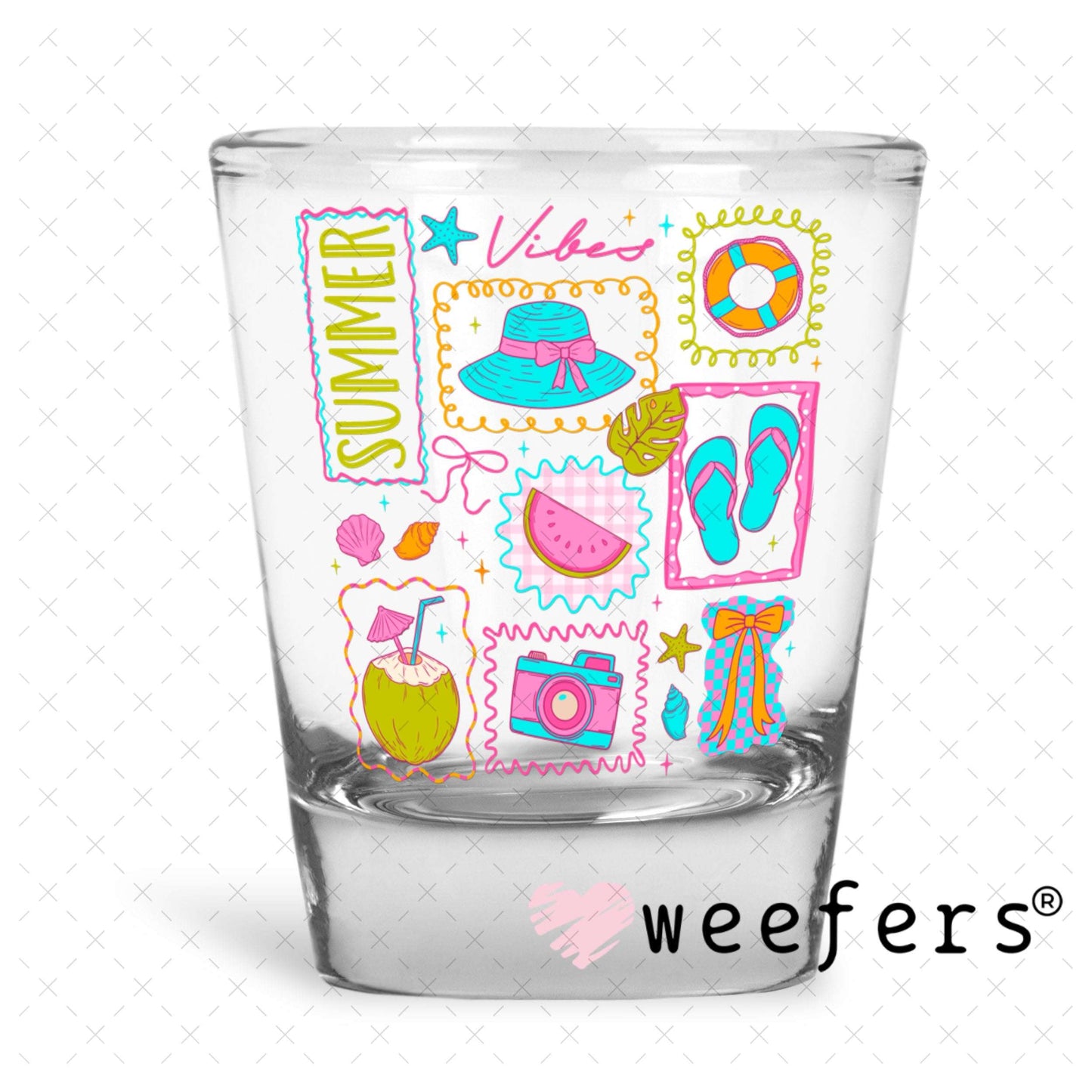UV DTF Decal - Summer Vibes Shot Glass Heavy Base Weefers