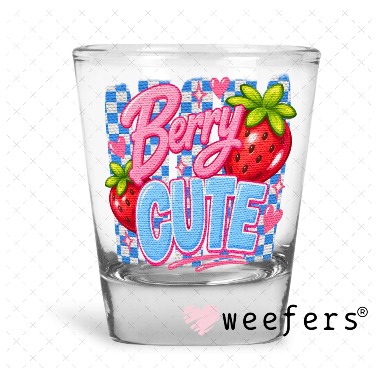 UV DTF Decal - Berry Cute Shot Glass Heavy Base Weefers