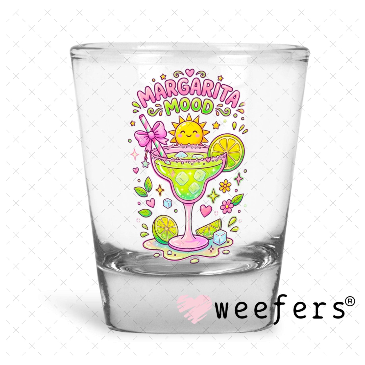 UV DTF Decal - Margarita Mood Shot Glass Heavy Base Weefers