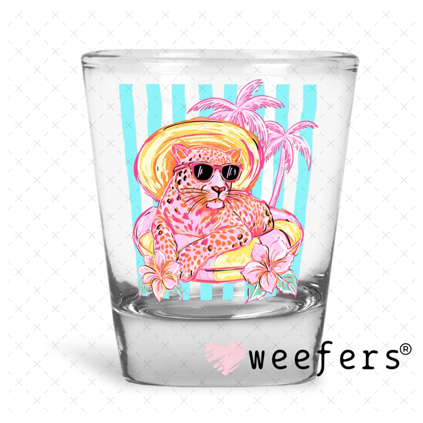 UV DTF Decal - Summer Panter Shot Glass Heavy Base Weefers