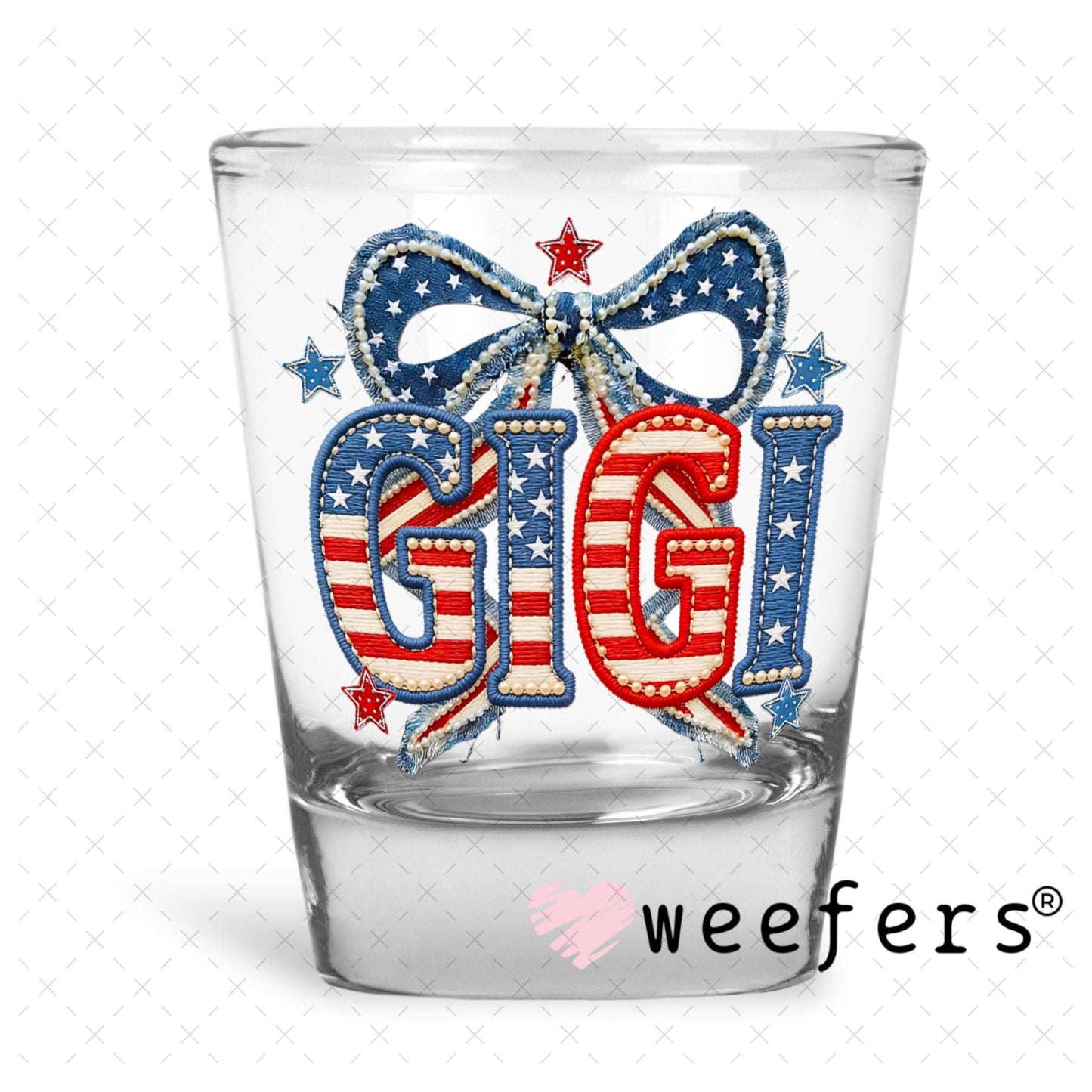 UV DTF Decal - Gigi USA Shot Glass Heavy Base Weefers