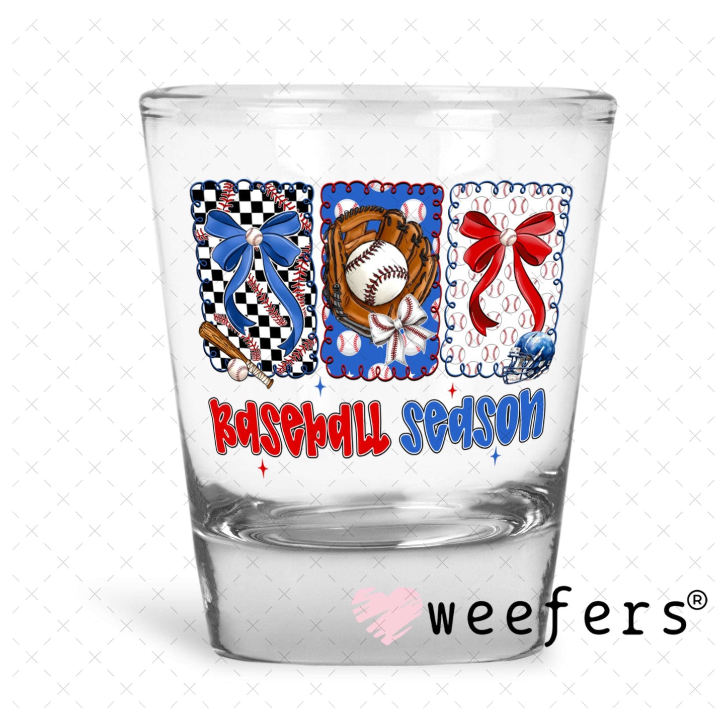 UV DTF Decal - Baseball Season Shot Glass Heavy Base Weefers