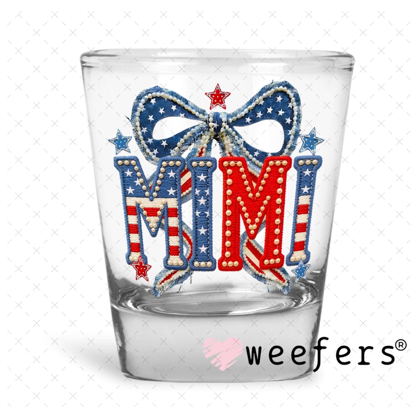 UV DTF Decal - Mimi USA Shot Glass Heavy Base Weefers