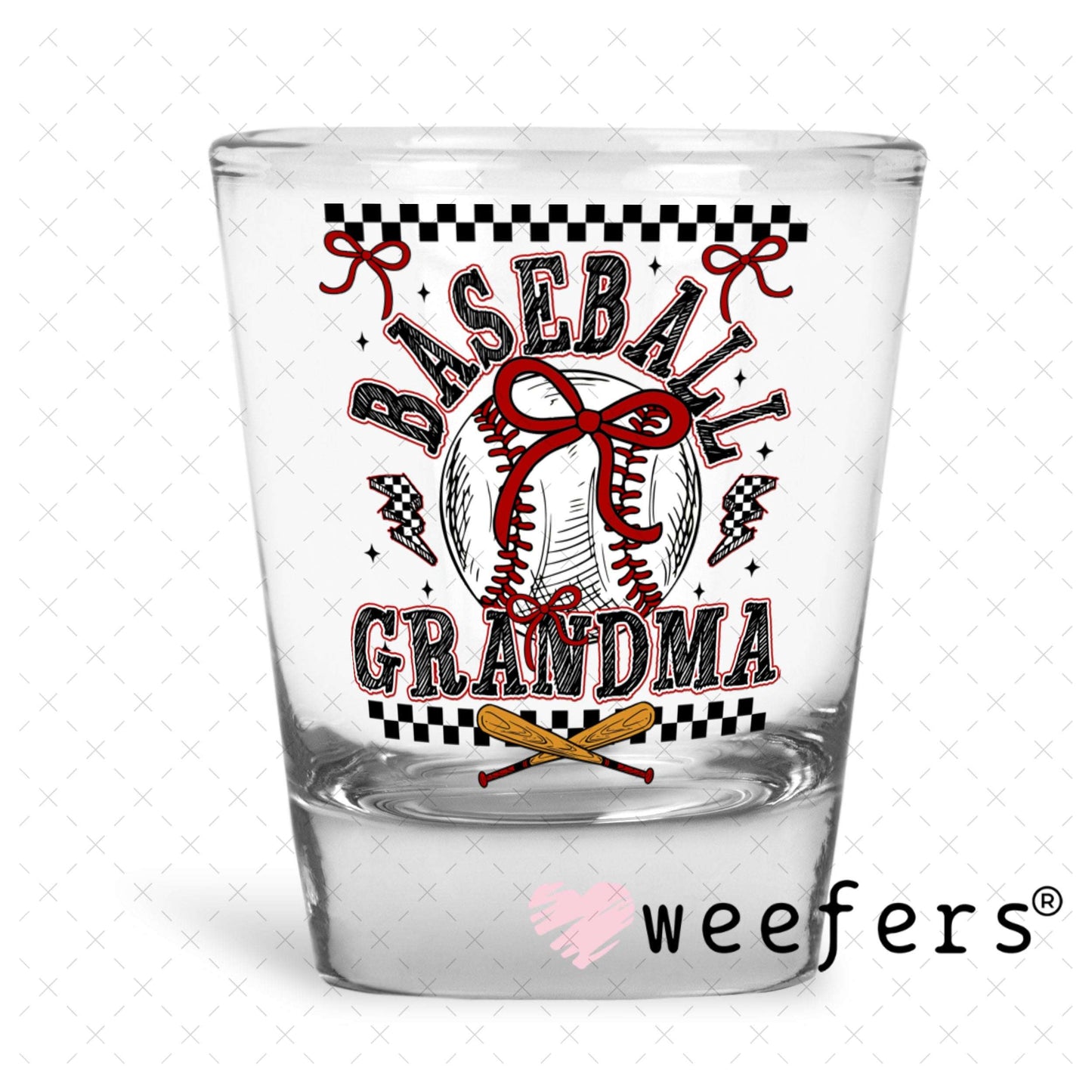 UV DTF Decal - Baseball Grandma Shot Glass Heavy Base Weefers
