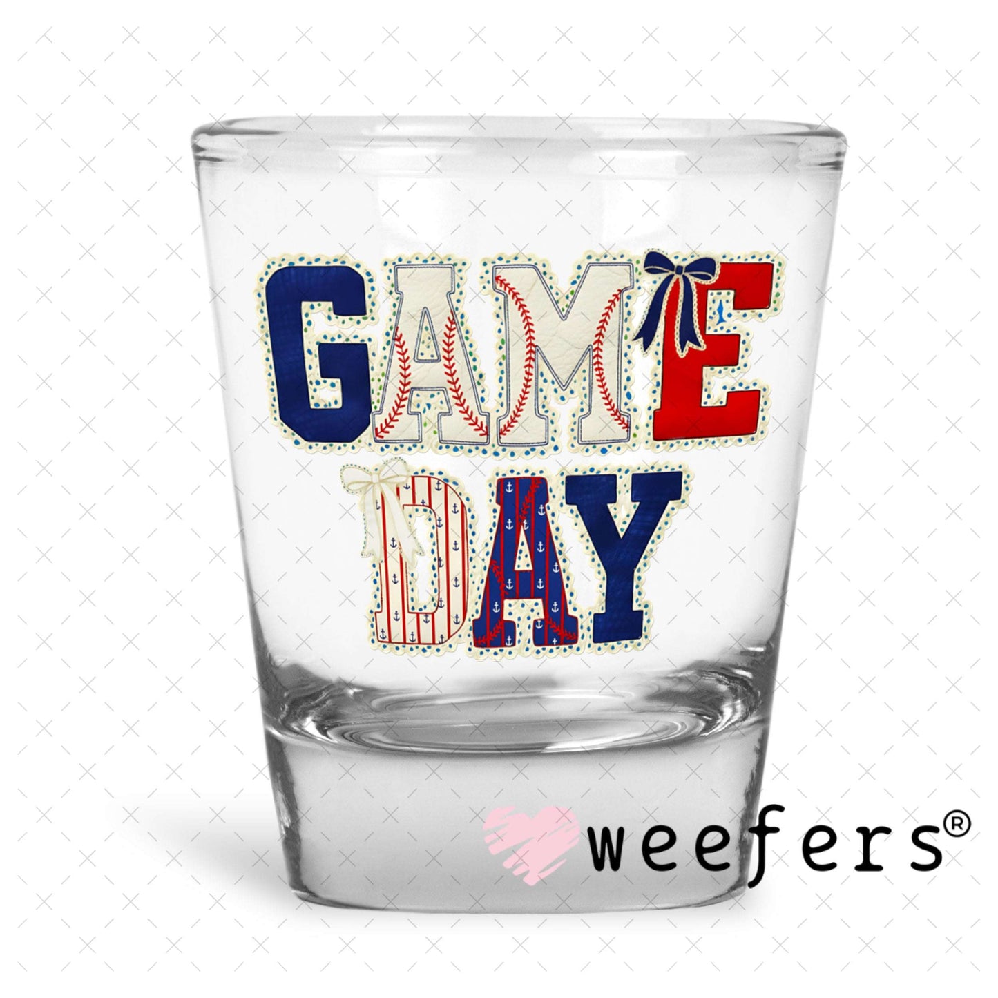 UV DTF Decal - Baseball Gameday Shot Glass Heavy Base Weefers