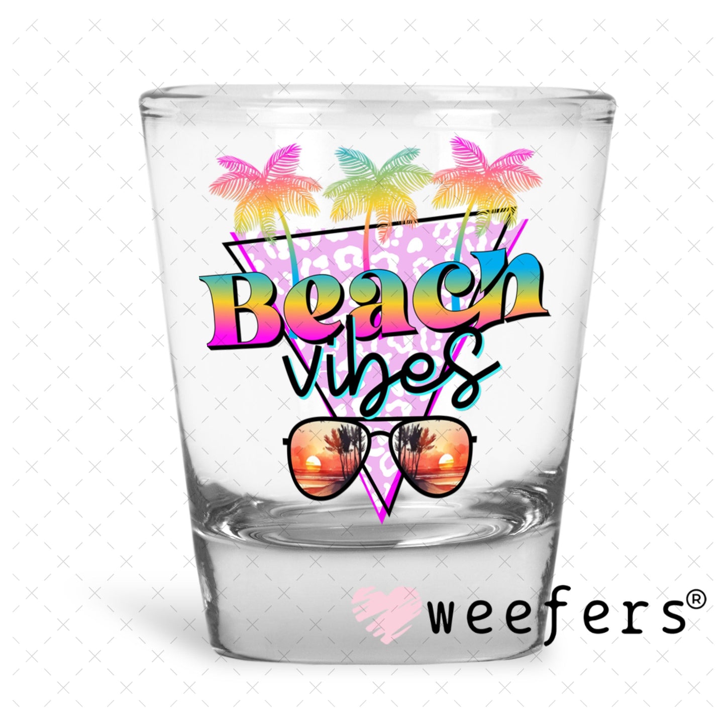 UV DTF Decal - Beach Vibes Shot Glass Heavy Base Weefers