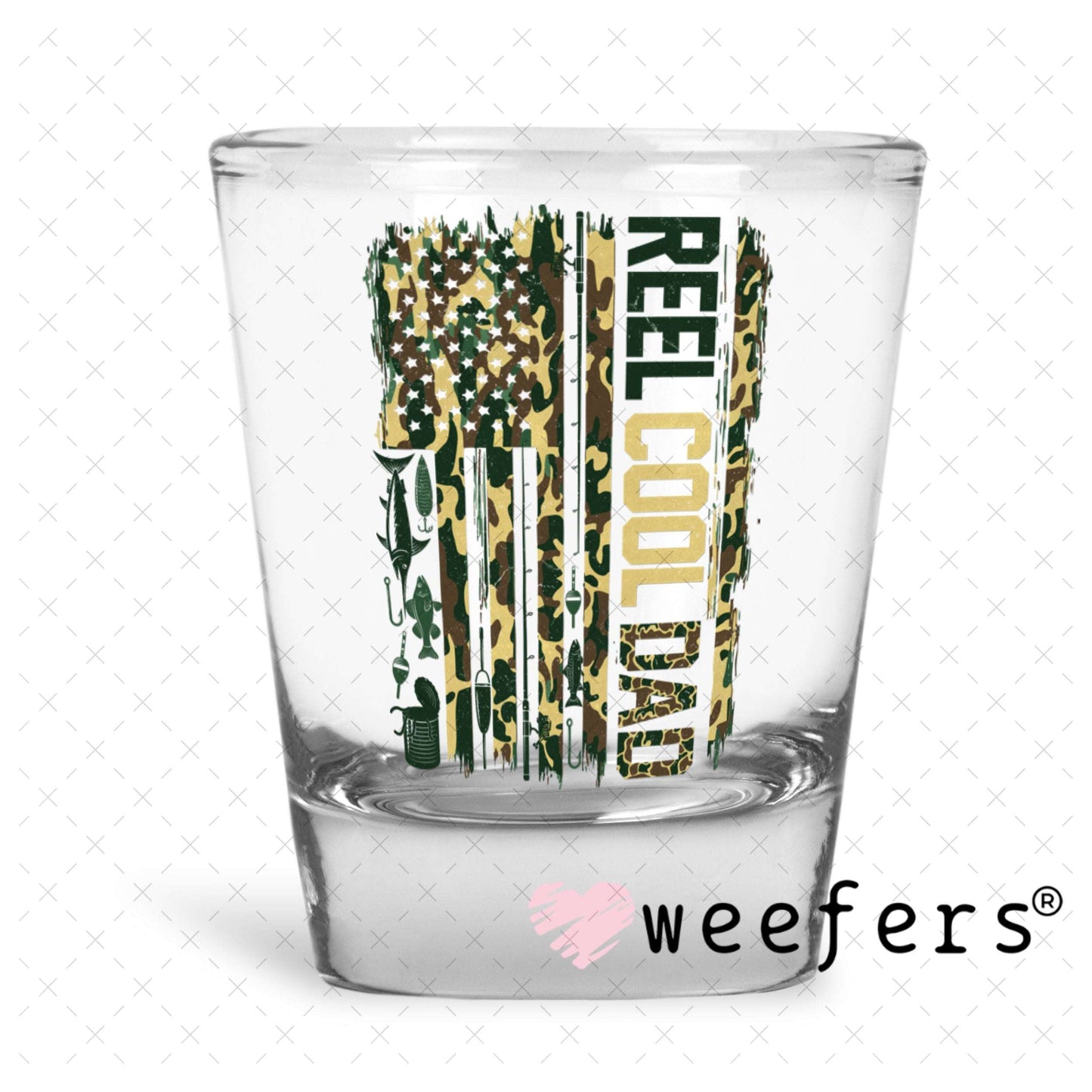 UV DTF Decal - Reel Cool Dad Shot Glass Heavy Base Weefers