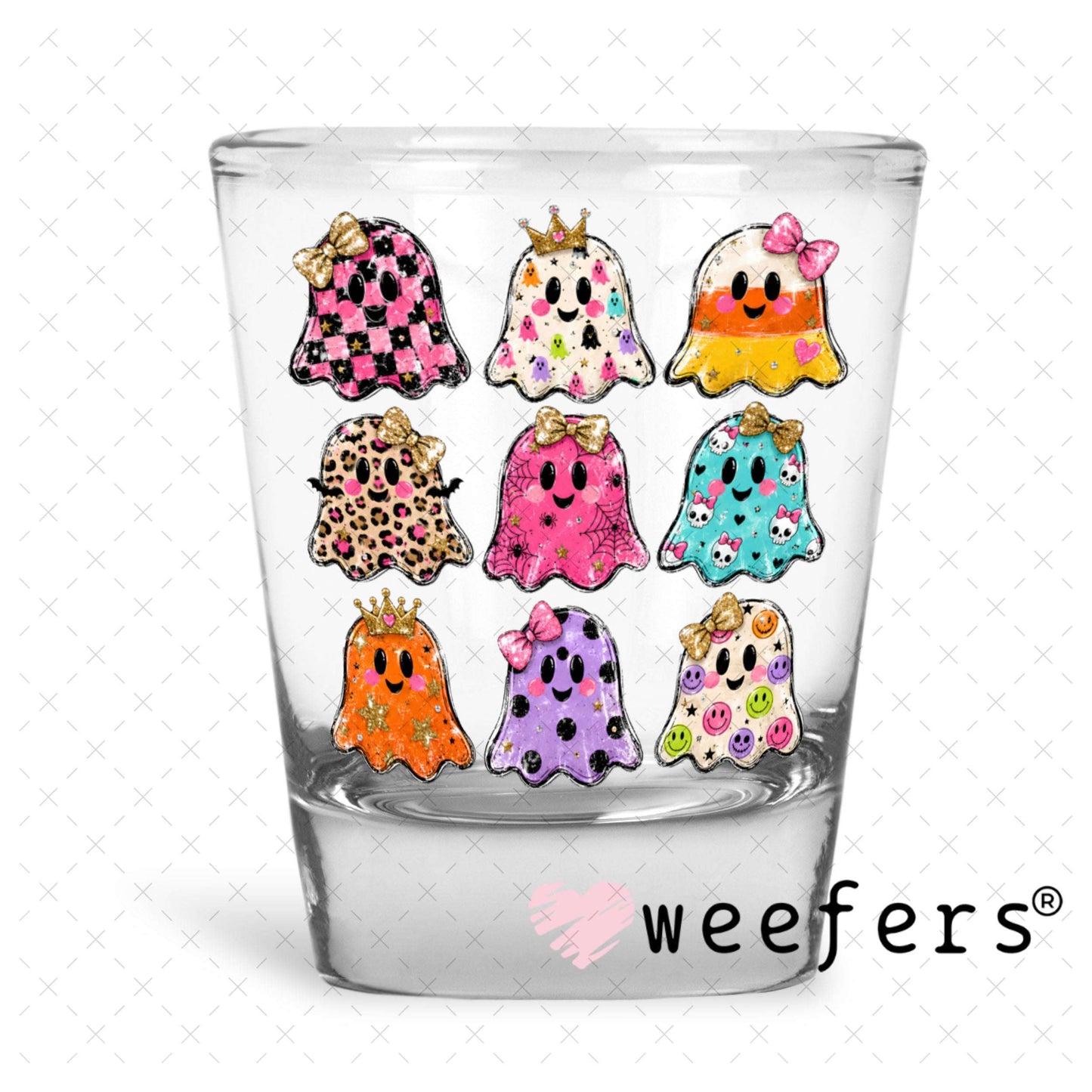 UV DTF Decal - Ghost Corn Candy Shot Glass Heavy Base Weefers