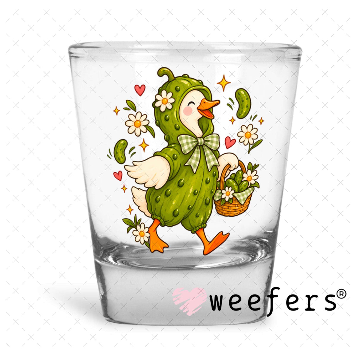 UV DTF Decal - Pickle Goose Shot Glass Heavy Base Weefers