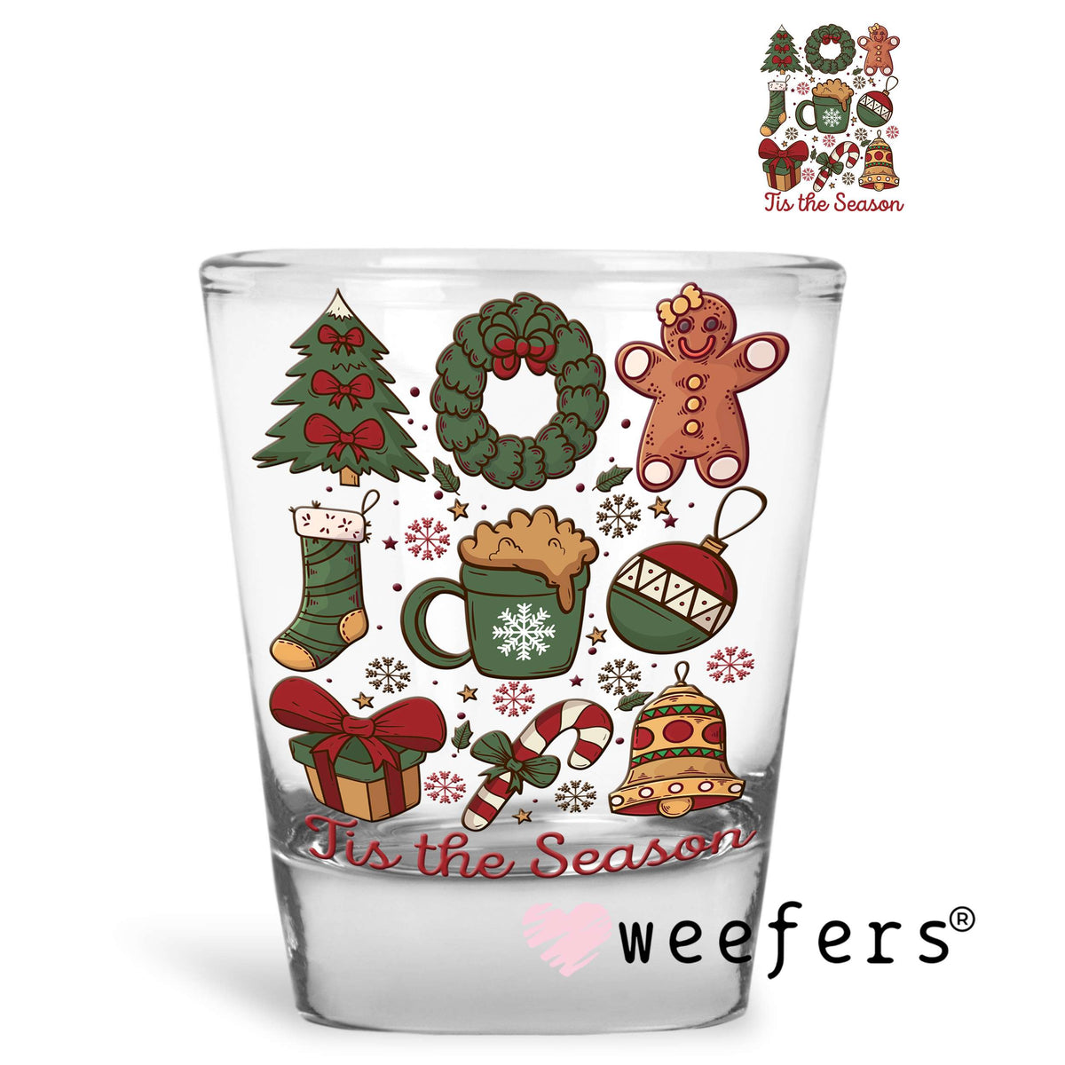 Tis the Season Christmas Favorite Things UV DTF Decal Weefers