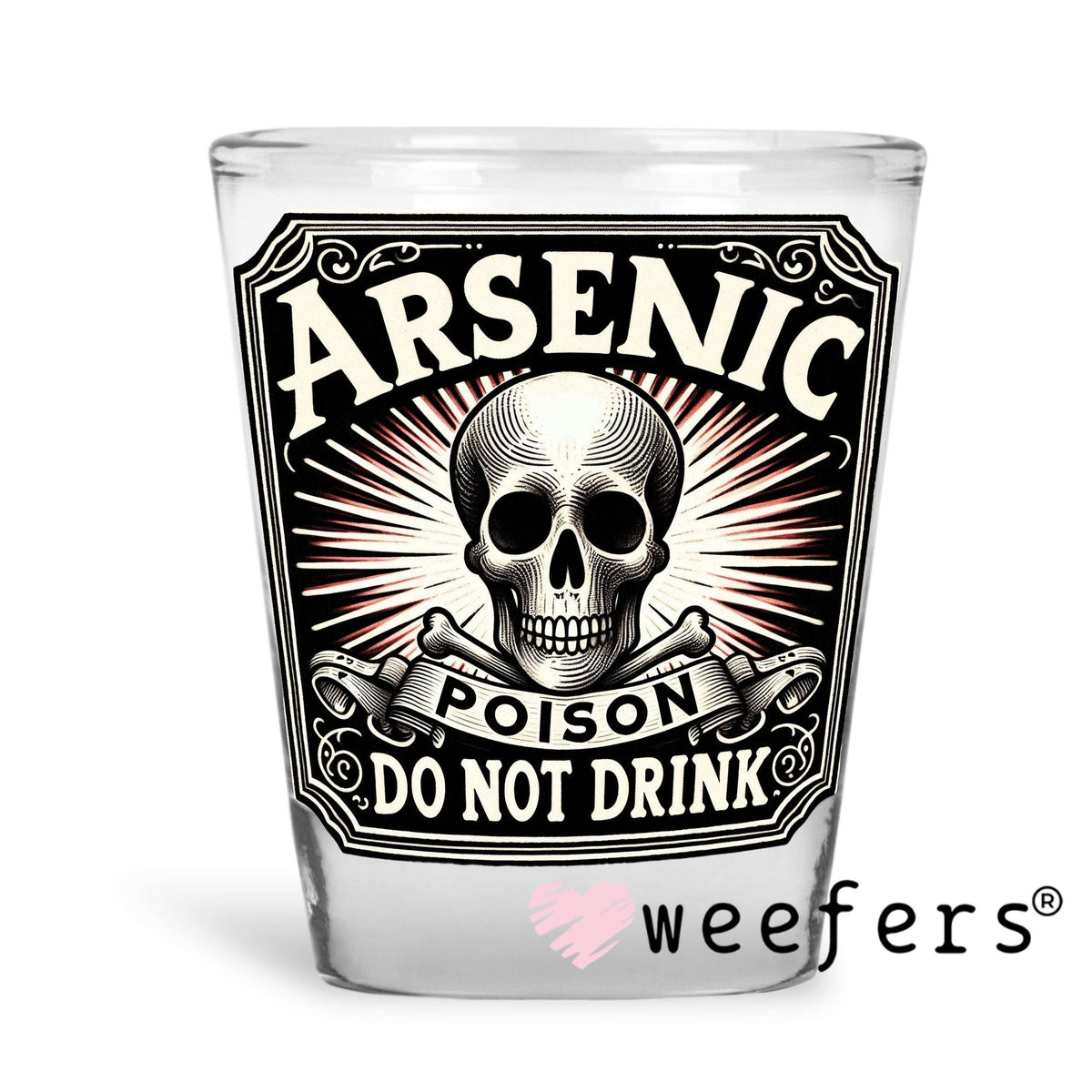 Do Not Drink Funny Halloween UV DTF Decal Shot Glass Heavy Base Weefers