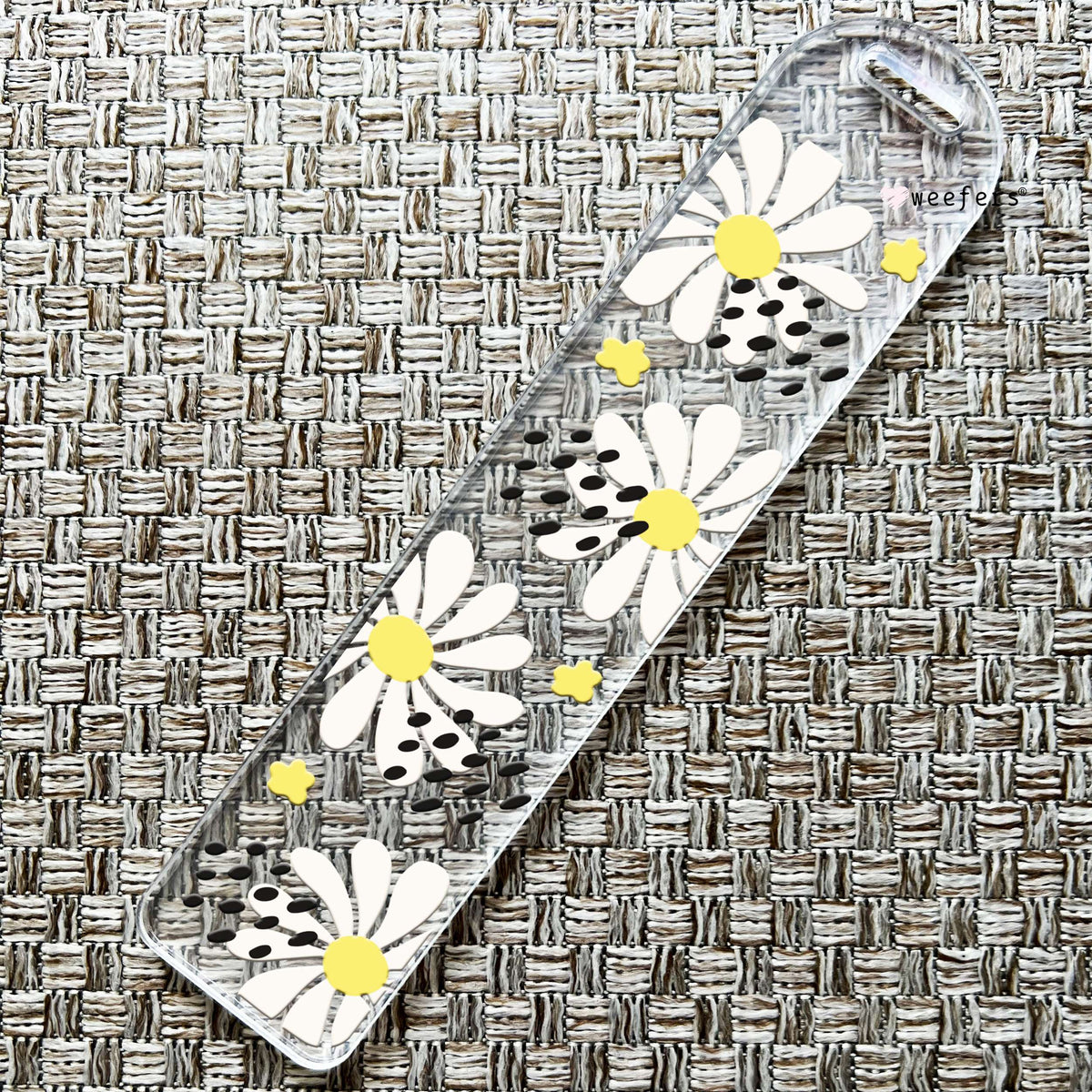 Daisy Floral Bookmark UV DTF Decal Weefers