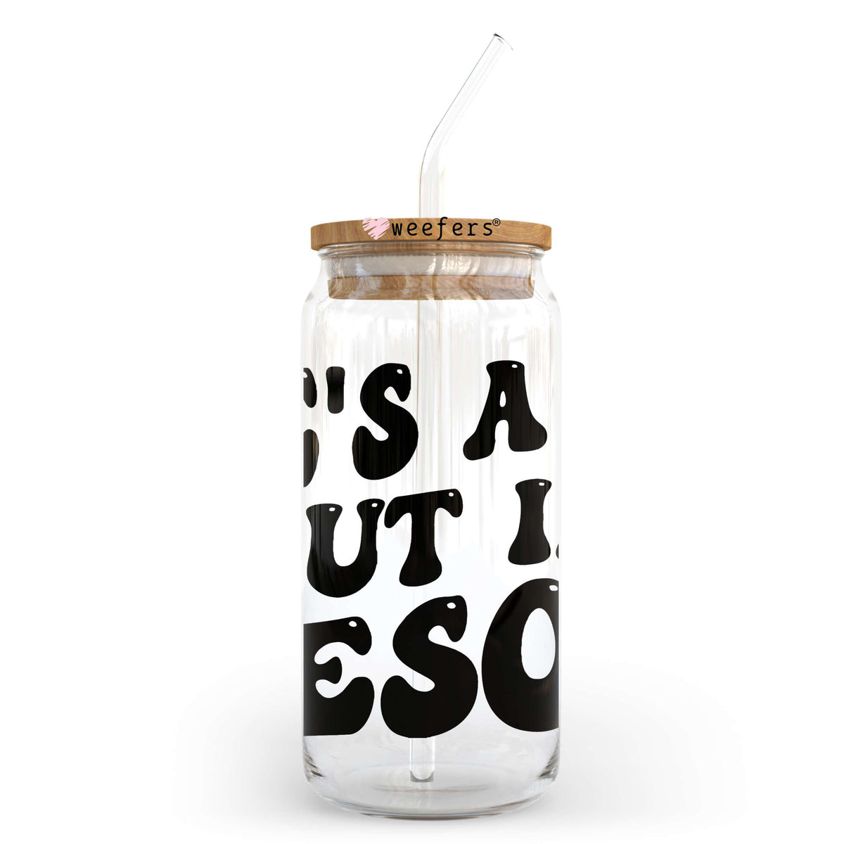 He is a 10 But in Pesos 20oz Libbey Glass Can UV DTF or Sublimation Decal Transfer Weefers