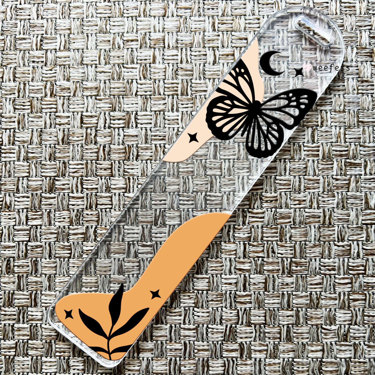 Butterfly With Abstract Waves UV DTF Decal Weefers