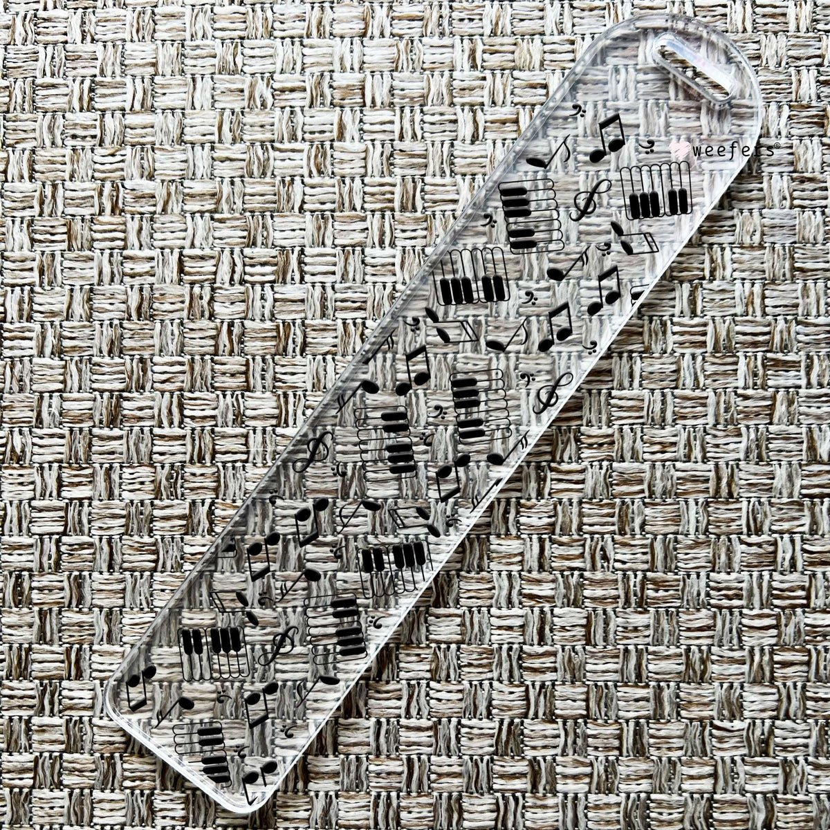 Musical Notes Bookmark UV DTF Decal Weefers