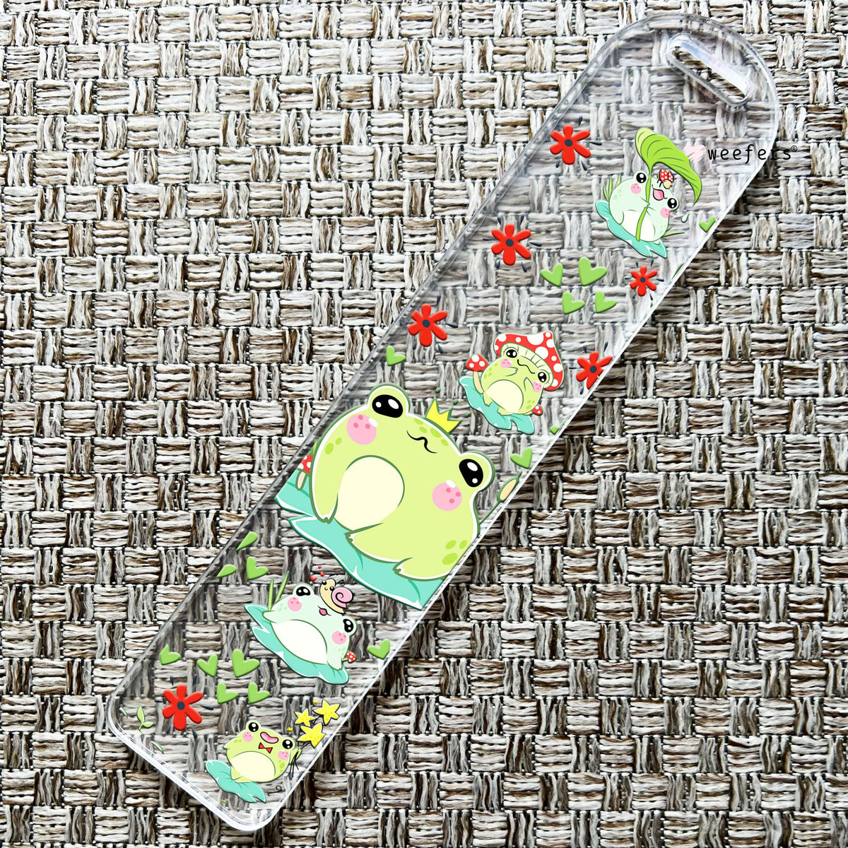 Cute Frogs Bookmark UV DTF Decal Weefers