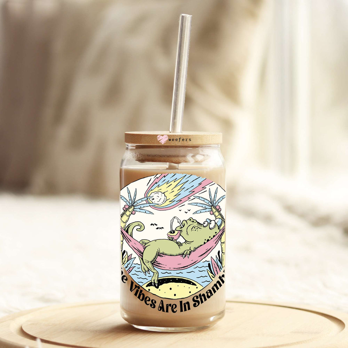 The Vibes Are In Shambles 16oz Libbey Glass Can UV DTF or Sublimation Wrap Decal Transfer Weefers
