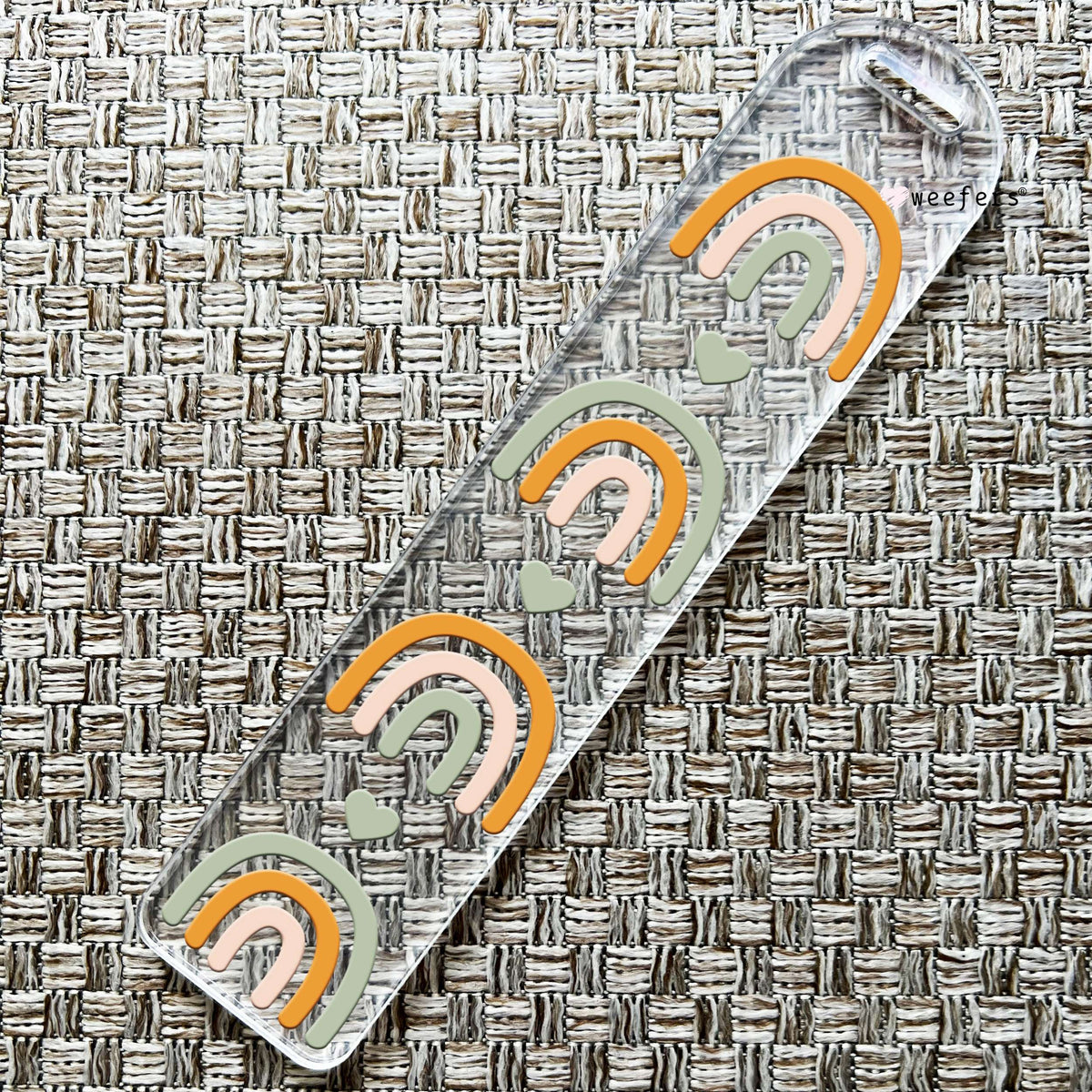 Earth Tone Rainbows Bookmark UV DTF Decal Weefers