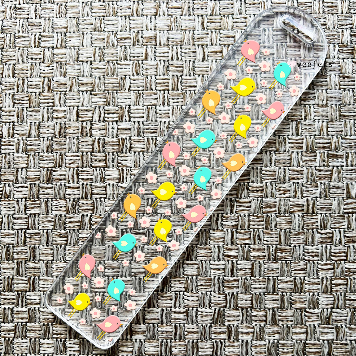 Birds And Flowers Bookmark UV DTF Decal Weefers
