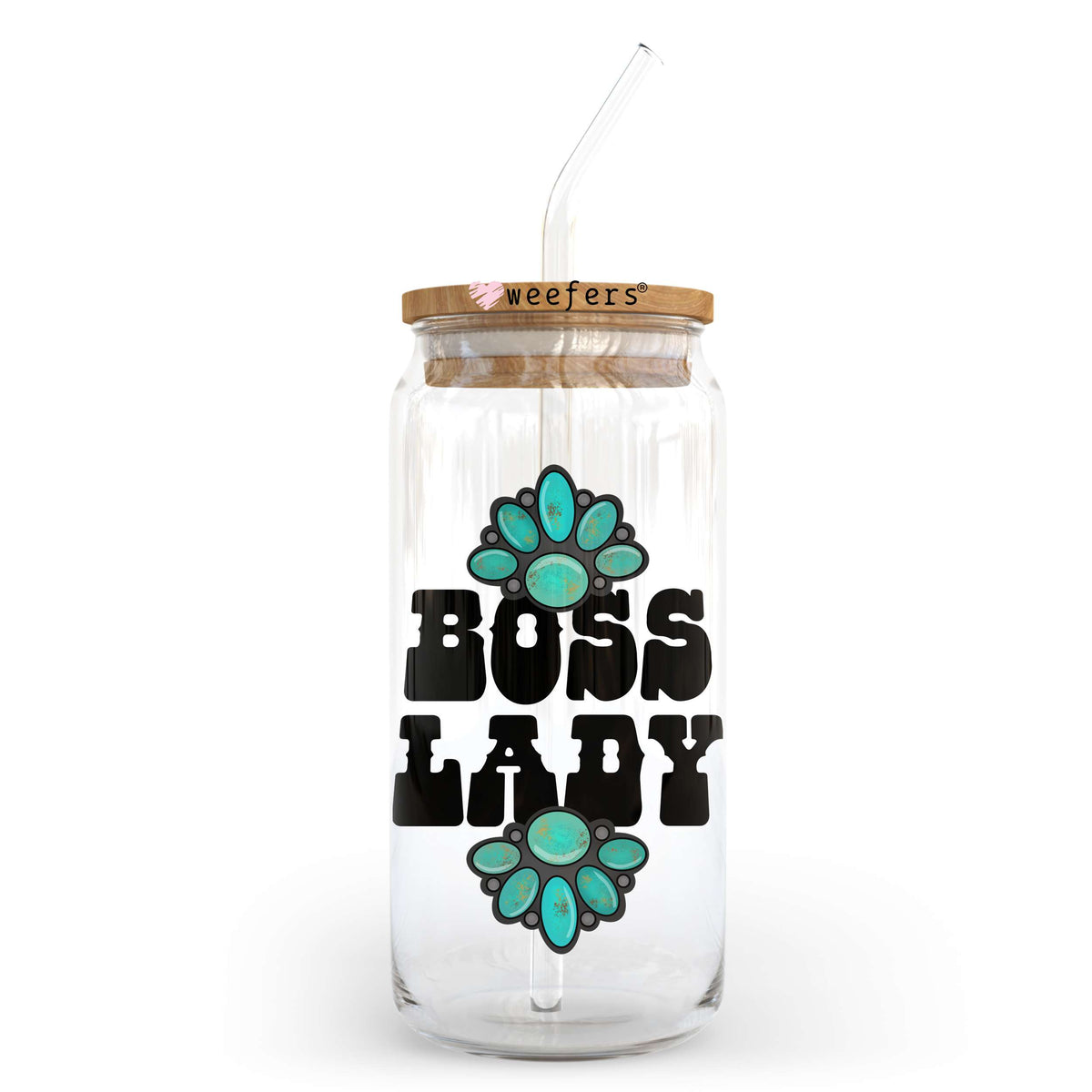 Boss Lady 20oz Libbey Glass Can, 34oz Hip Sip, 40oz Tumbler, 24oz Cold Cup UV DTF or Sublimation Decal Transfer Weefers