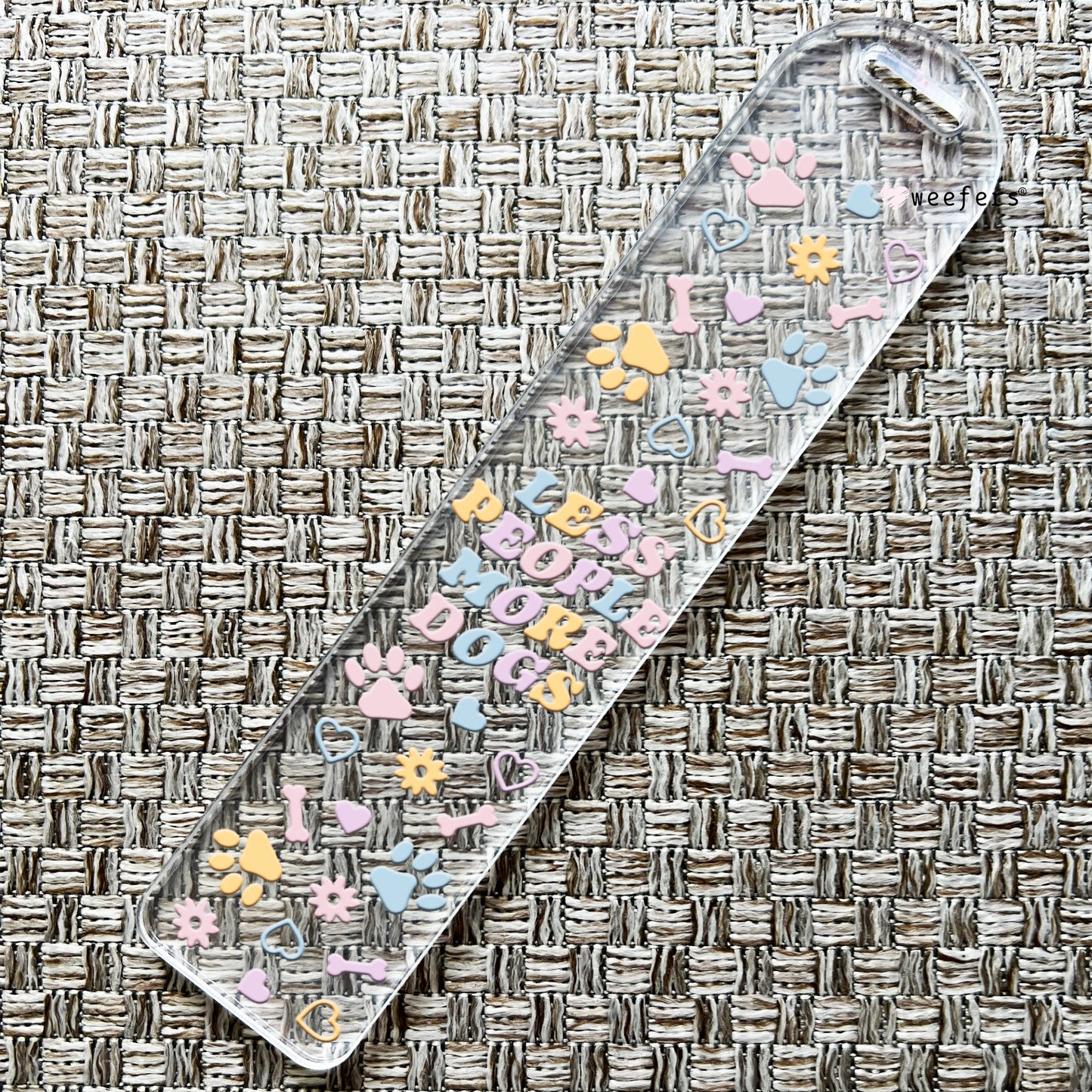 Less People More Dogs Bookmark UV DTF Decal Weefers