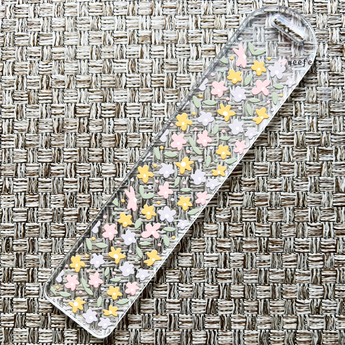 Pastel Flowers Bookmark UV DTF Decal Weefers