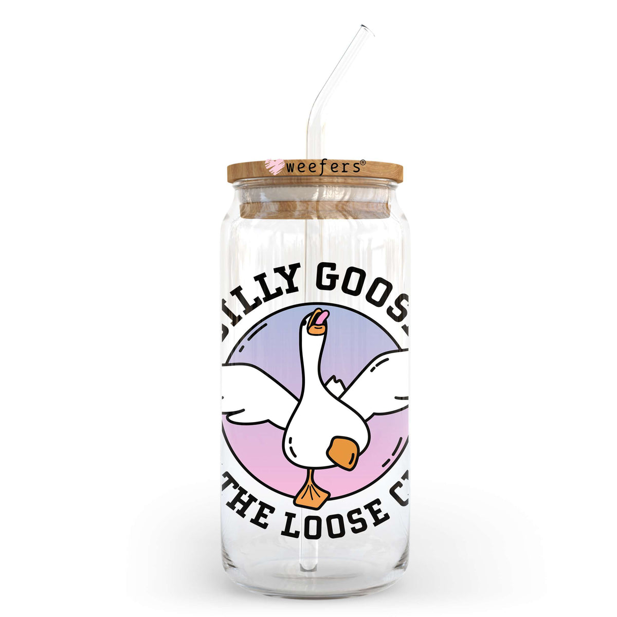 Silly Goose On The Loose Club 20oz Libbey Glass Can, 34oz Hip Sip, 40oz Tumbler, 24oz Cold Cup UV DTF or Sublimation Decal Transfer Weefers