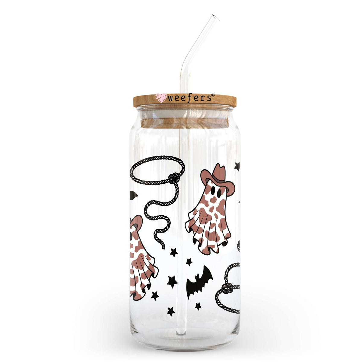 Western Ghosts 20oz Libbey Glass Can, 34oz Hip Sip, 40oz Tumbler, 24oz Cold Cup UV DTF or Sublimation Decal Transfer Weefers
