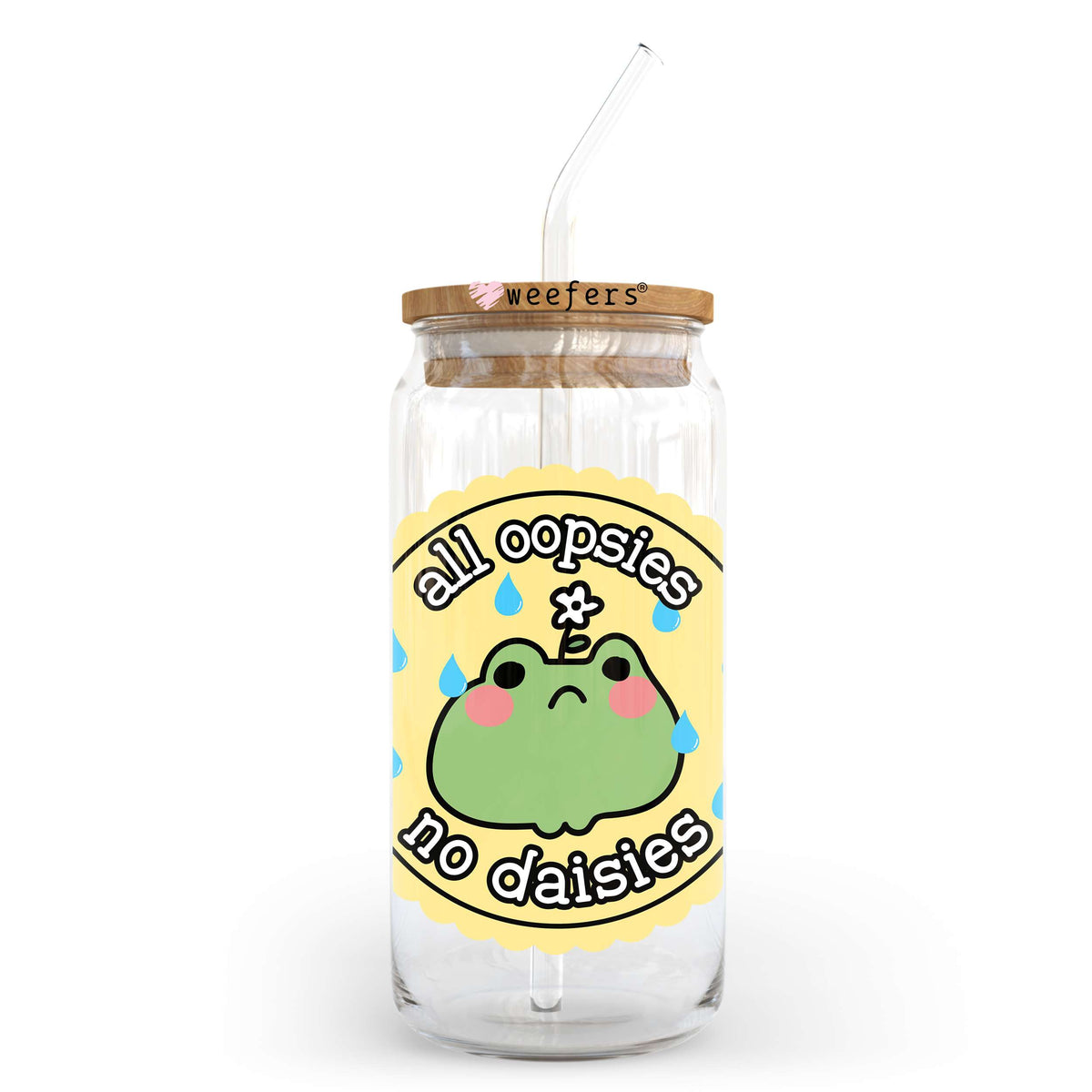 All Oopsies and No Daisies 20oz Libbey Glass Can, 34oz Hip Sip, 40oz Tumbler, 24oz Cold Cup UV DTF or Sublimation Decal Transfer Weefers