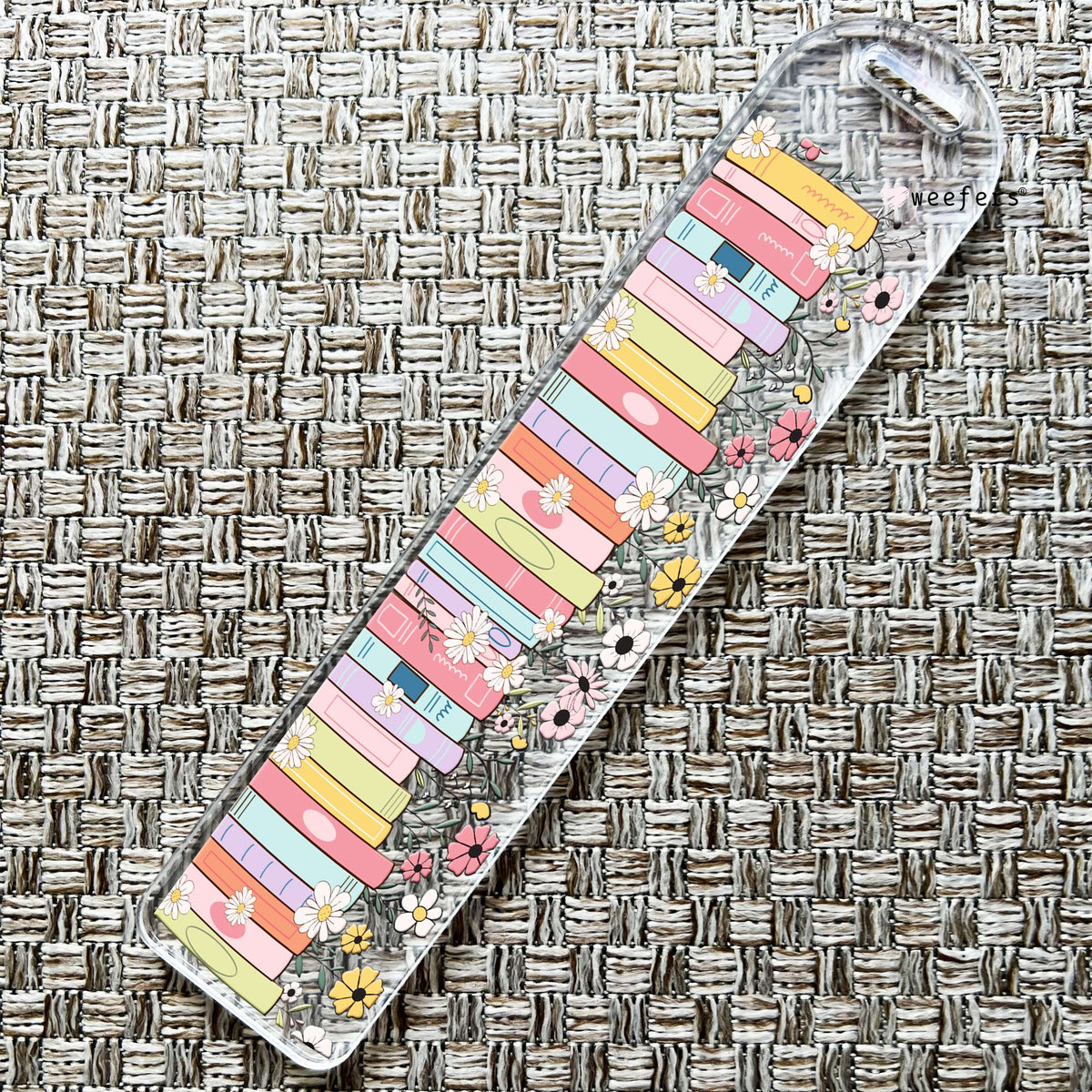 Books and Flowers Bookmark UV DTF Decal Weefers