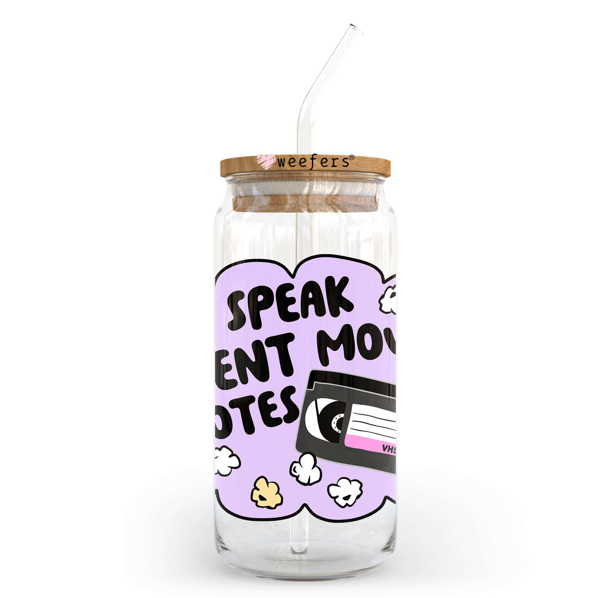 I Speak Fluent Movie Quotes 20oz Libbey Glass Can, 34oz Hip Sip, 40oz Tumbler, 24oz Cold Cup UV DTF or Sublimation Decal Transfer Weefers
