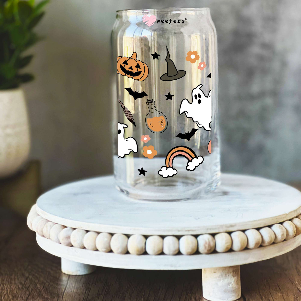 Halloween Potion 16oz Libbey Glass Can UV DTF or Sublimation Wrap Decal Transfer Weefers