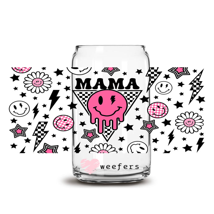a glass jar with the words mama on it
