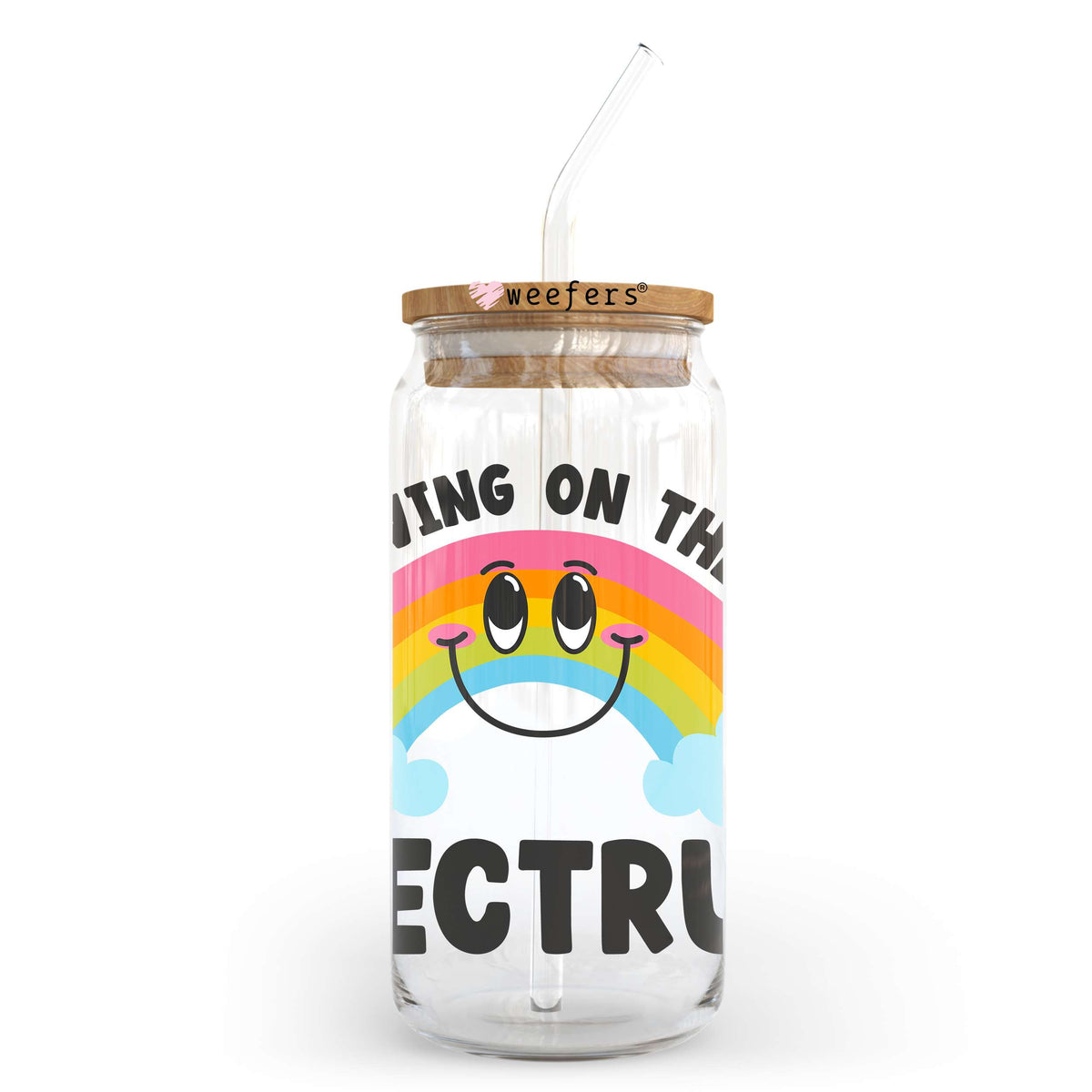 Living on the Spectrum 20oz Libbey Glass Can UV DTF or Sublimation Decal Transfer Weefers