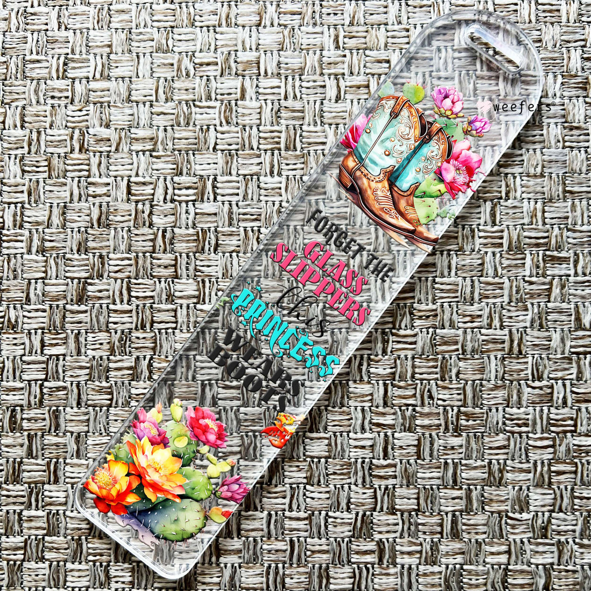 Forget The Glass Slippers This Girl Wears Boots Bookmark UV DTF Decal Weefers