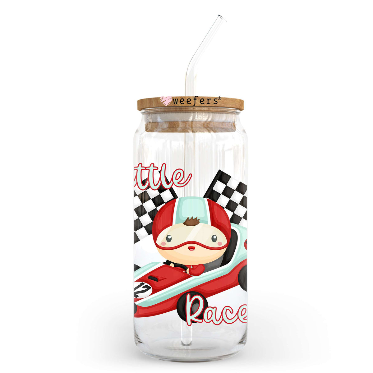 Little Racer 20oz Libbey Glass Can UV DTF or Sublimation Decal Weefers