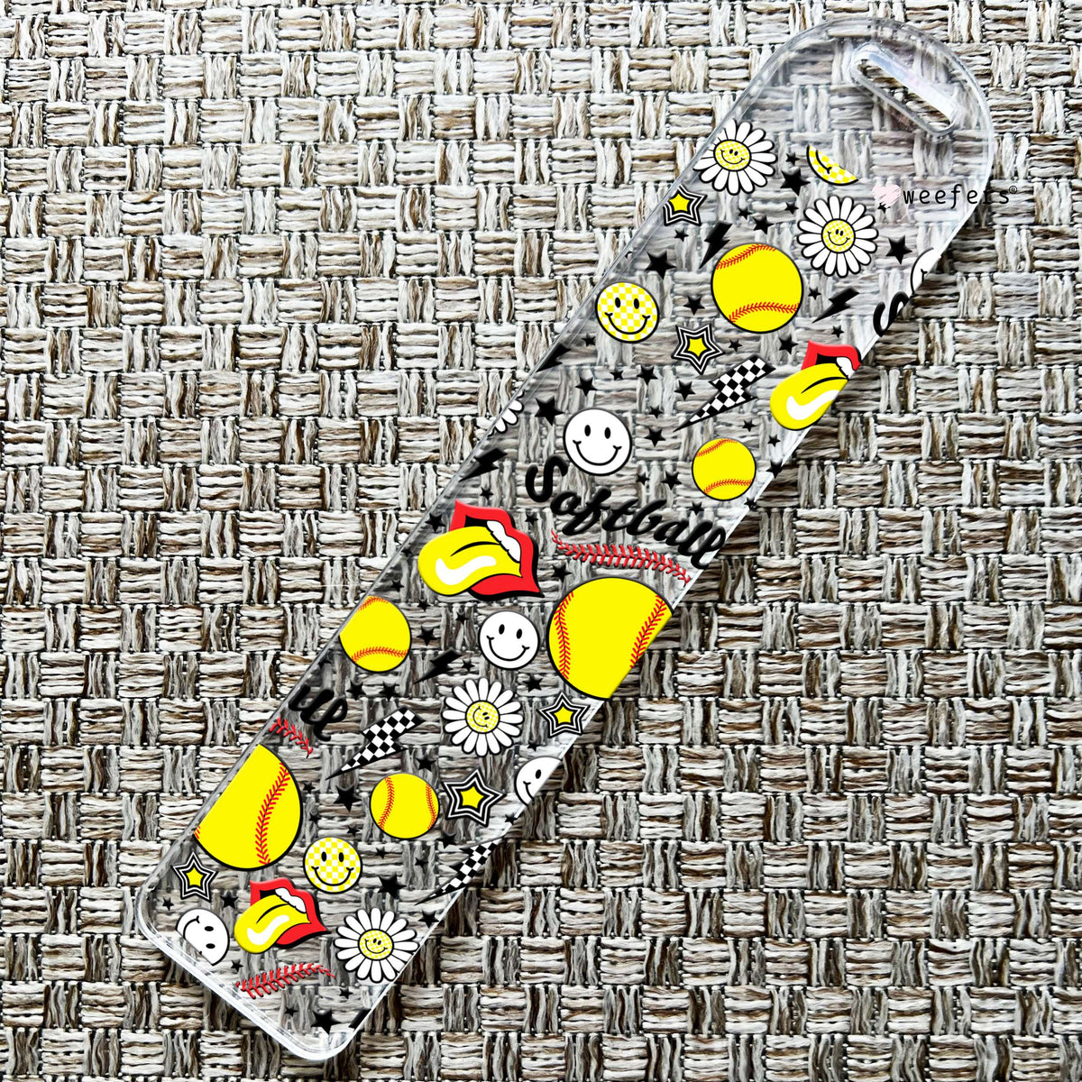 Softball Bookmark UV DTF Decal Weefers