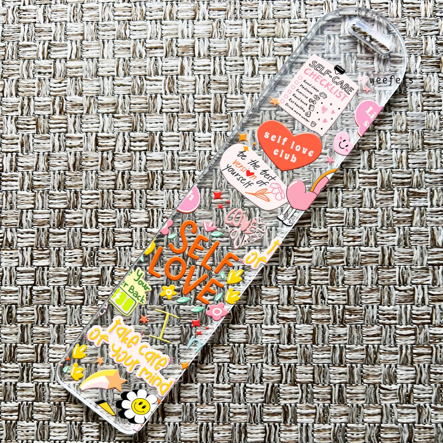 Self Love Club Bookmark UV DTF Decals Weefers