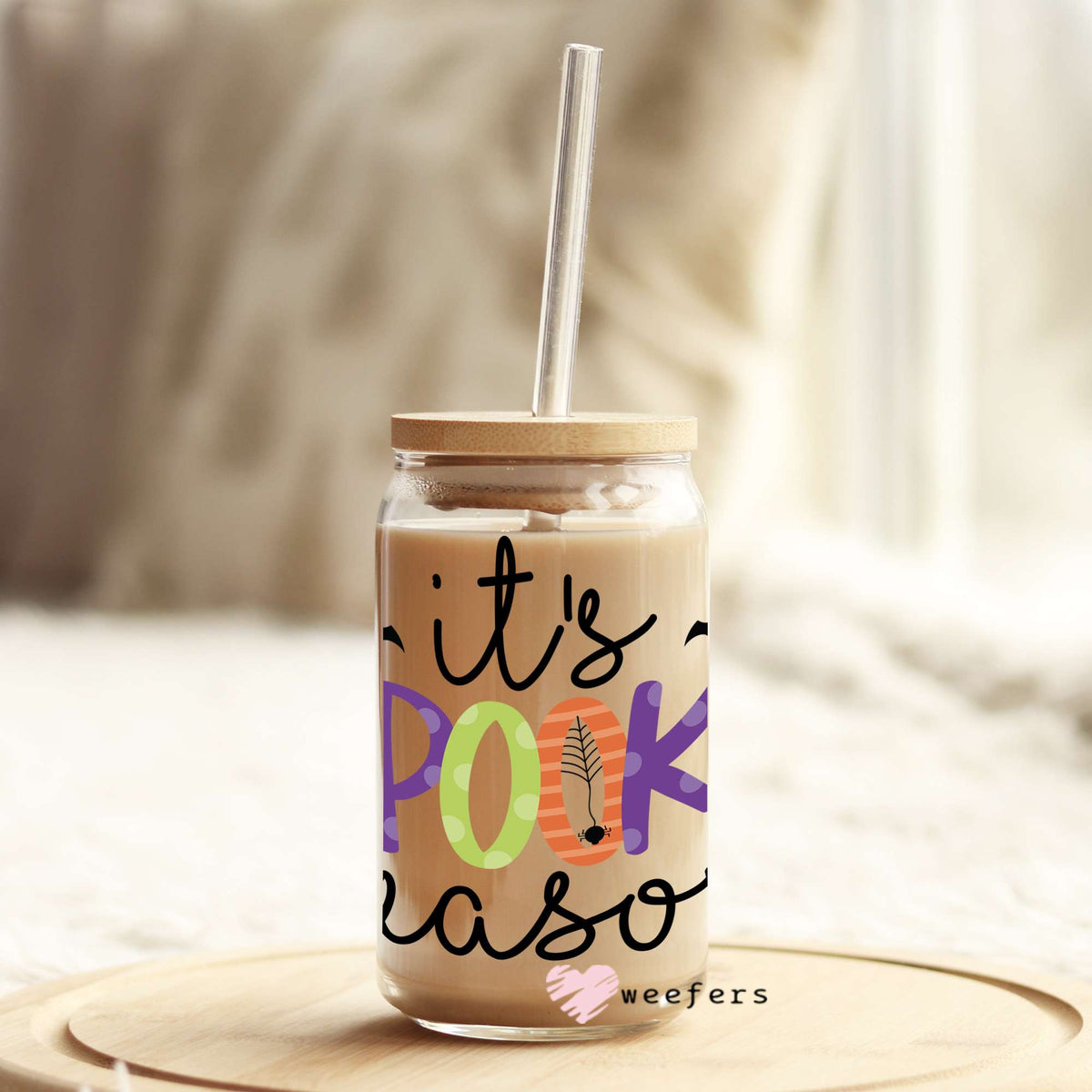 It's Spooky Season Halloween 16oz Libbey Glass Can UV DTF or Sublimation Wrap - Decal Weefers