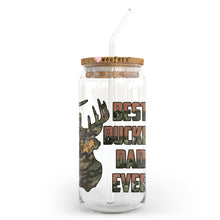 Load image into Gallery viewer, Best Buckin&#39; Dad Ever 20oz Libbey Glass Can, 34oz Hip Sip, 40oz Tumbler UVDTF or Sublimation Decal Transfer
