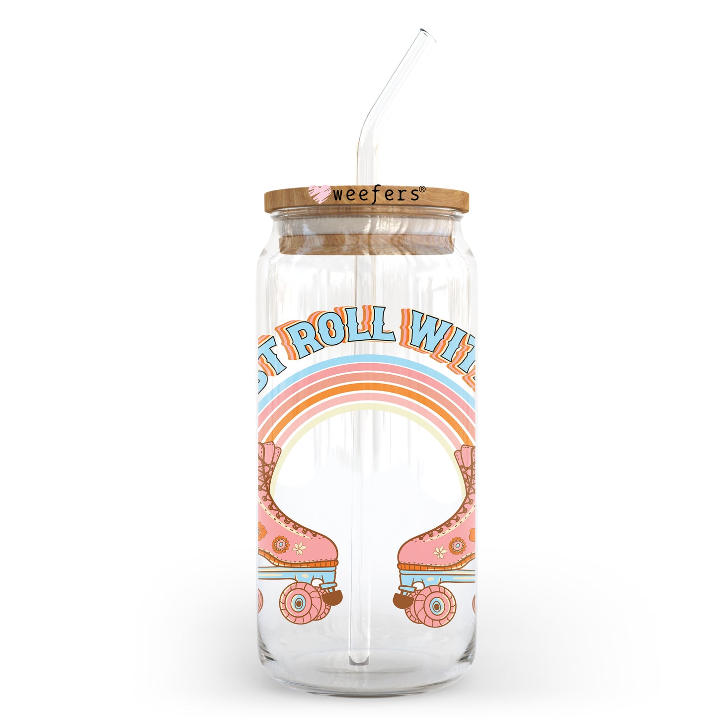 Just Roll with It 20oz Libbey Glass Can UV DTF or Sublimation Wrap - Decal Weefers