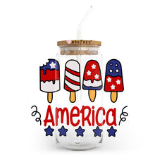 Load image into Gallery viewer, 4th of July Popsicles America 20oz Libbey Glass Can, 34oz Hip Sip, 40oz Tumbler UVDTF or Sublimation Decal Transfer
