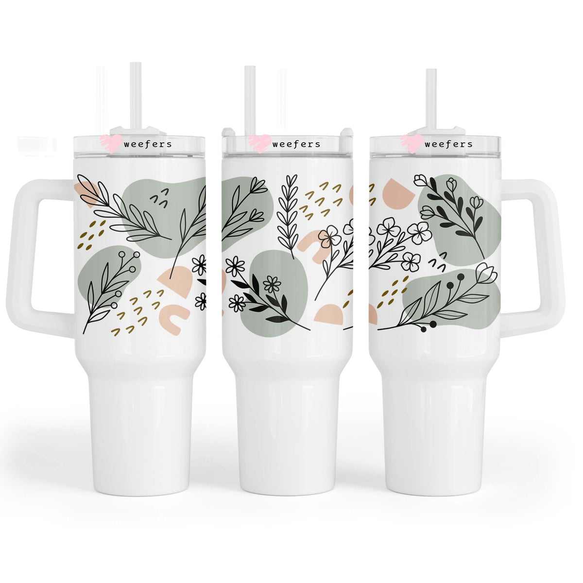 Boho Abstract 40oz Tumbler UV DTF or Sublimation Wrap - Decal Weefers