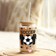 Load image into Gallery viewer, Soccer Mom Cleats and Balls 16oz Libbey Glass Can UV-DTF or Sublimation Wrap - Decal
