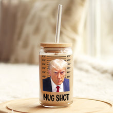 Load image into Gallery viewer, Trump Mug Shot 16oz Libbey Glass Can UV-DTF or Sublimation Wrap - Decal
