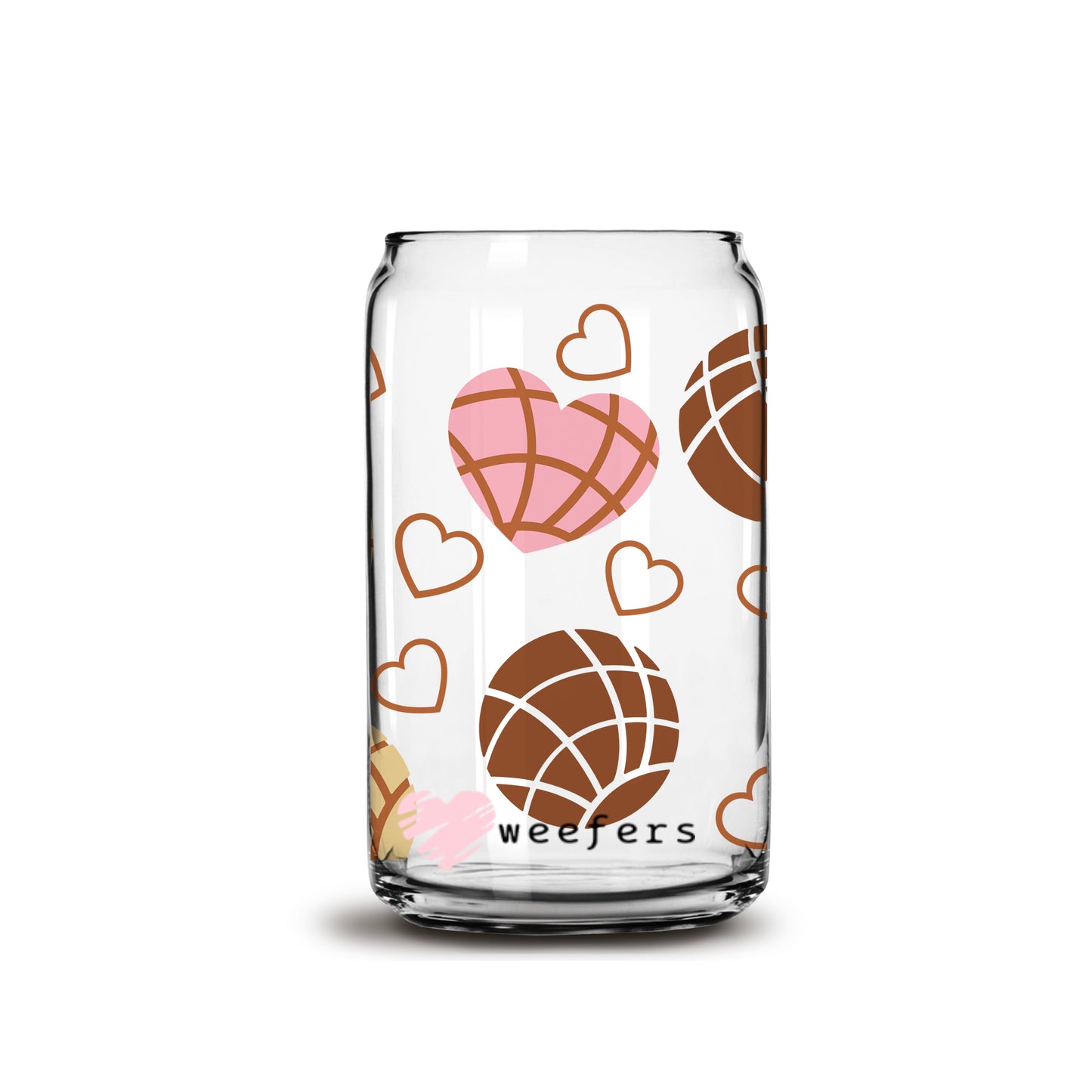 Concha Spanish Libbey Glass Can Wrap UV DTF Sublimation Transfers Weefers